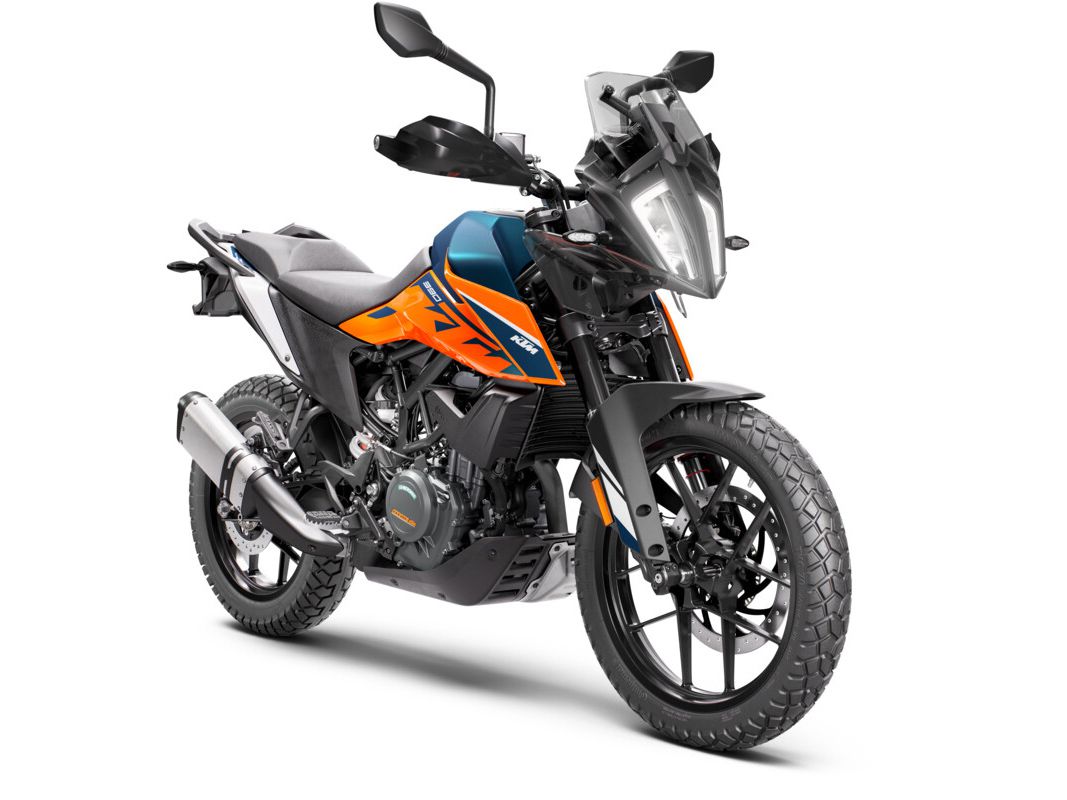 The new color nods to KTM’s dune and desert racebikes.