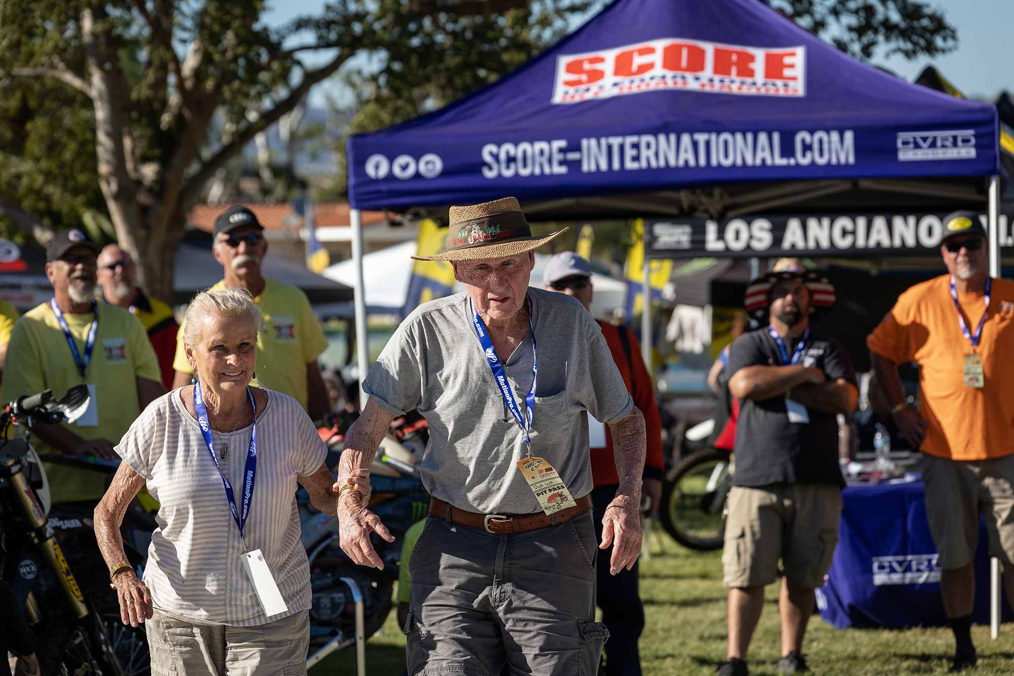 At 92 years young, Dick Vick, a childhood hero of Johnny Campbell’s, came out to accept his award as a Certified Legend of desert racing.