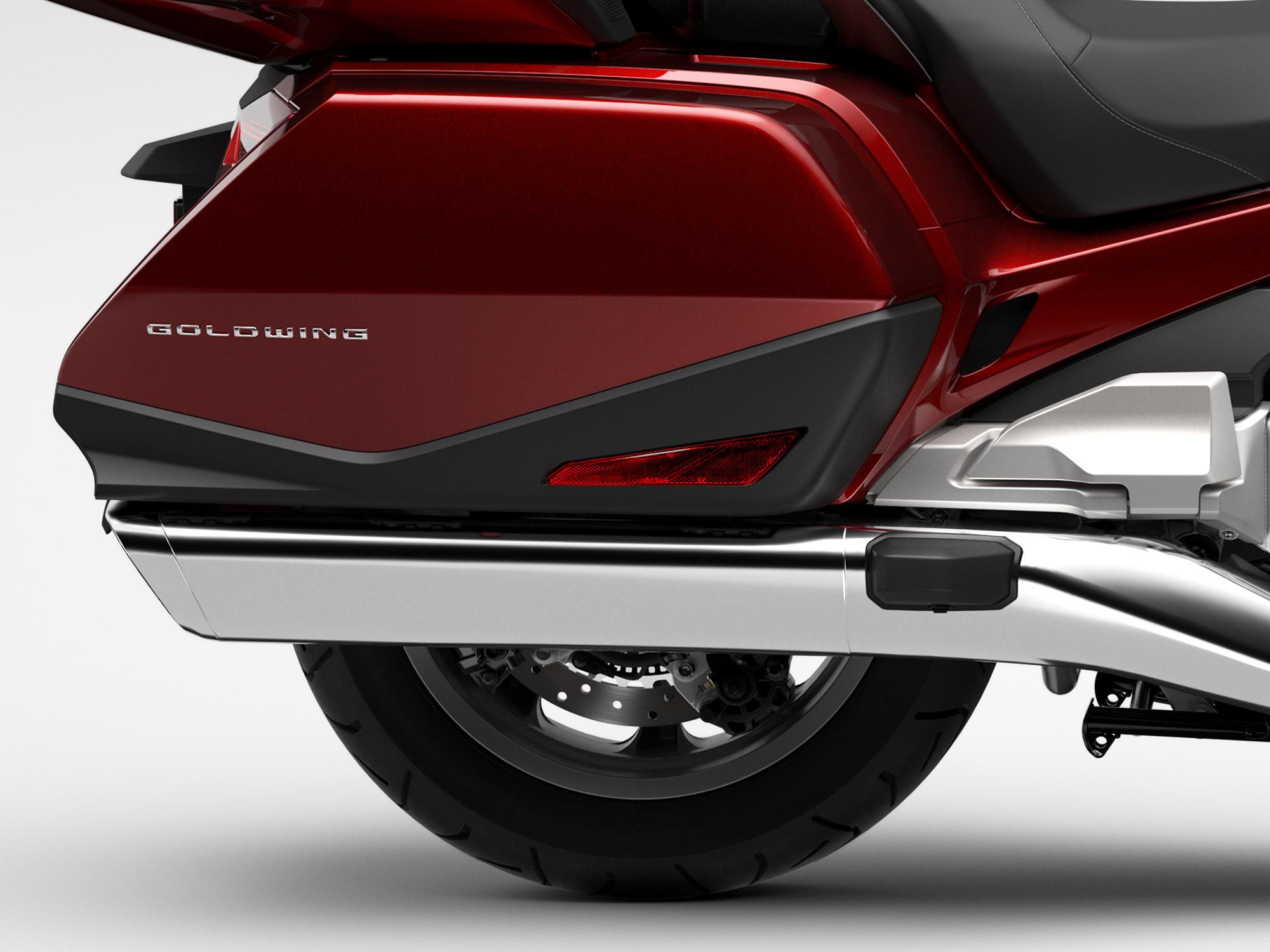 Updated trim and Candy Ardent Red color on the Gold Wing Tour Airbag Automatic DCT.