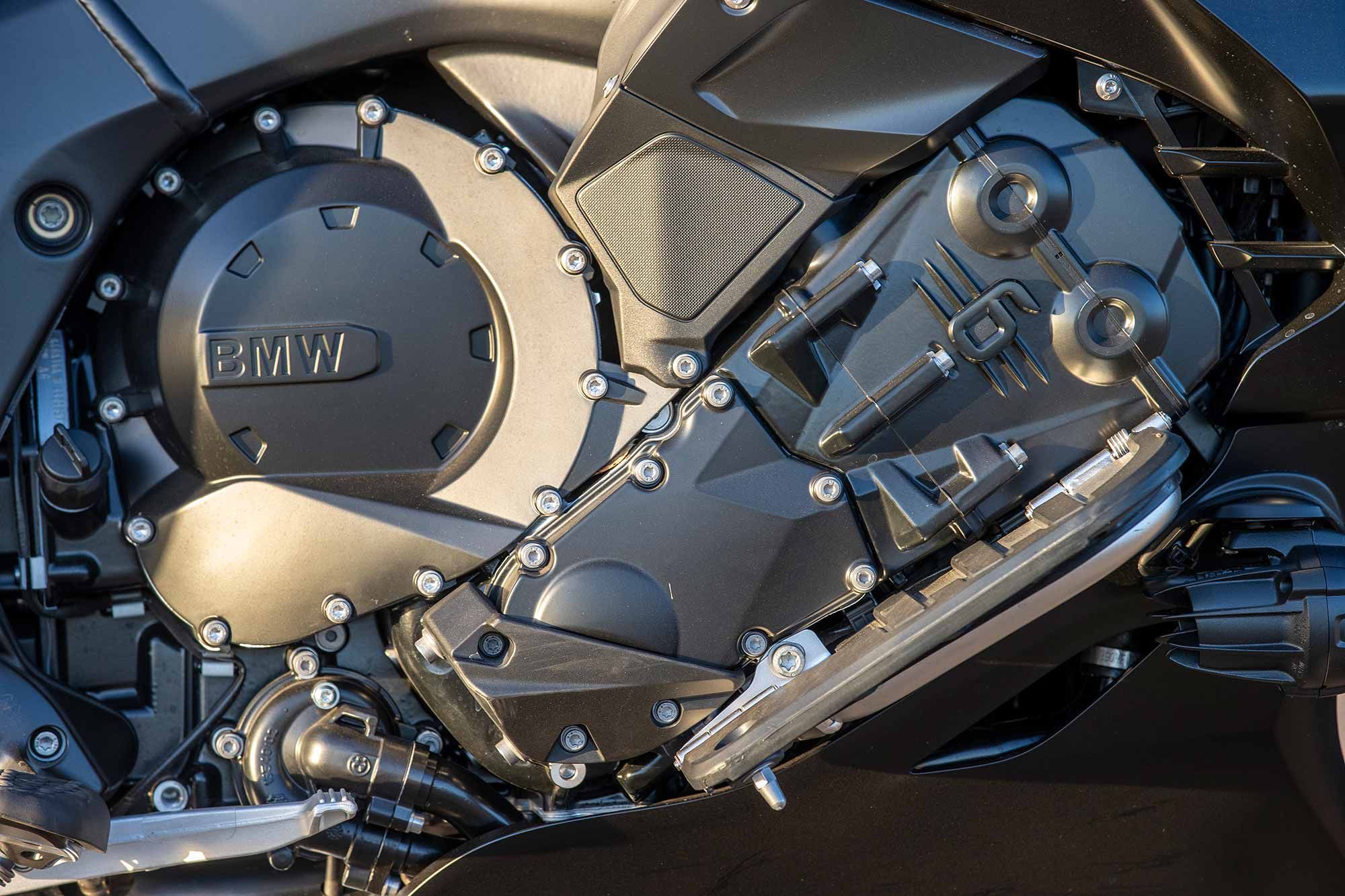 BMW’s inline-six is easily one of the finest engines in motorcycling. It happily purrs at lower rpm yet provides a wild rush of acceleration at high rpm.