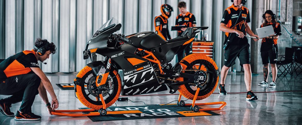 KTM's 2023 RC 8C, which sold out in just over 2 minutes. Media sourced from KTM. 
