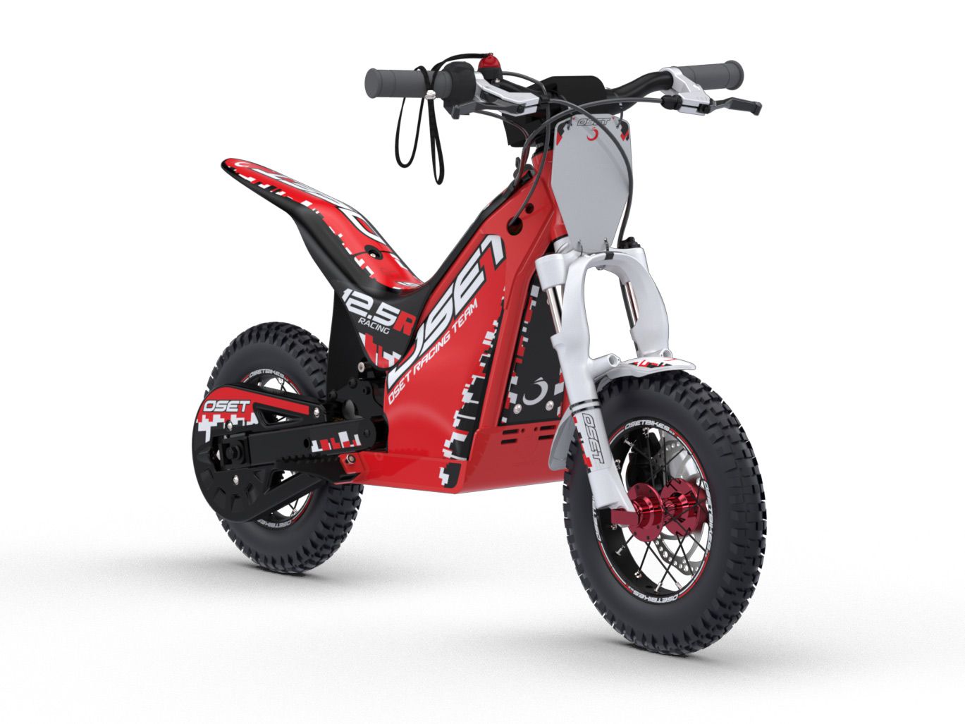 Mini trials bikes like the 12.5R (depicted) and 16.0R prepare kids for the big leagues like Oset’s own 20.0R and 24.0R.