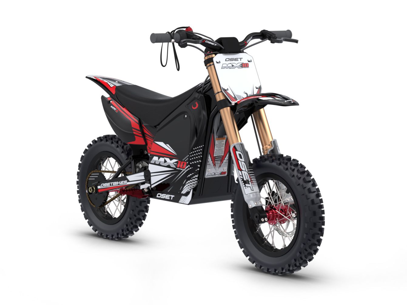 Adjustability abounds. On the MX-10 Off Road you can fine-tune everything from seat height and ground clearance to suspension adjustments and brake lever distance.