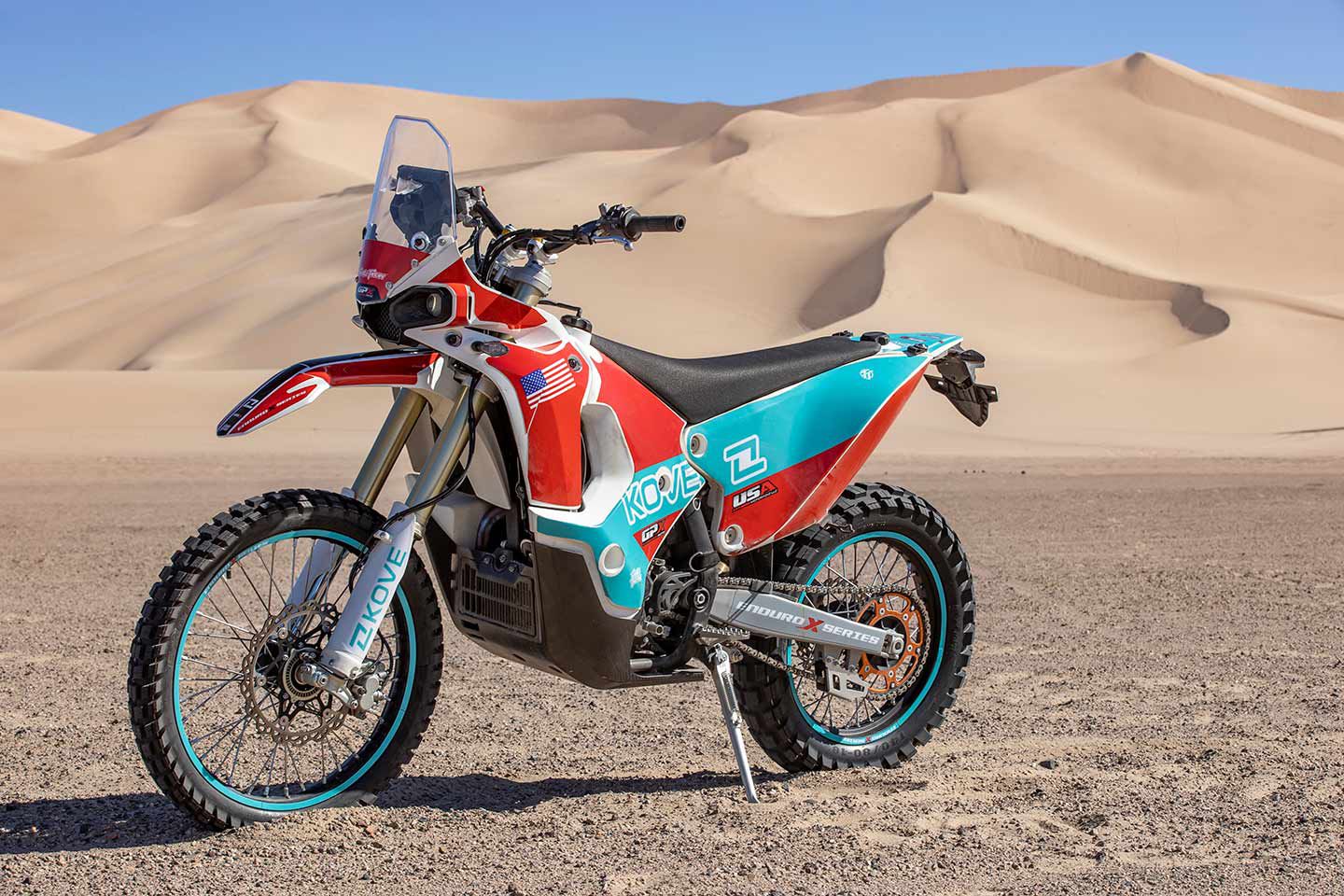 Motorcyclists seeking a true rally bike at an affordable price will appreciate the $8,999 2023 Kove Moto FSE 450R Rally.